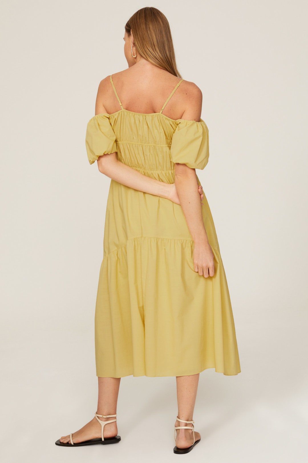 Draped Puff Sleeve Dress by VINCE. 2