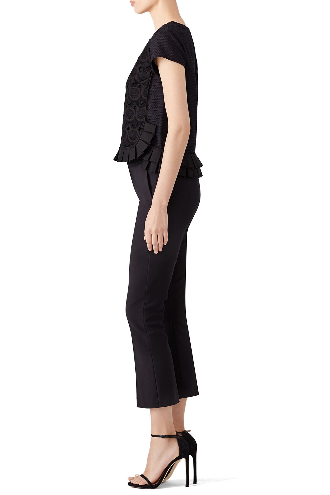 Black Pleat Ruffle Top by Capucci 1