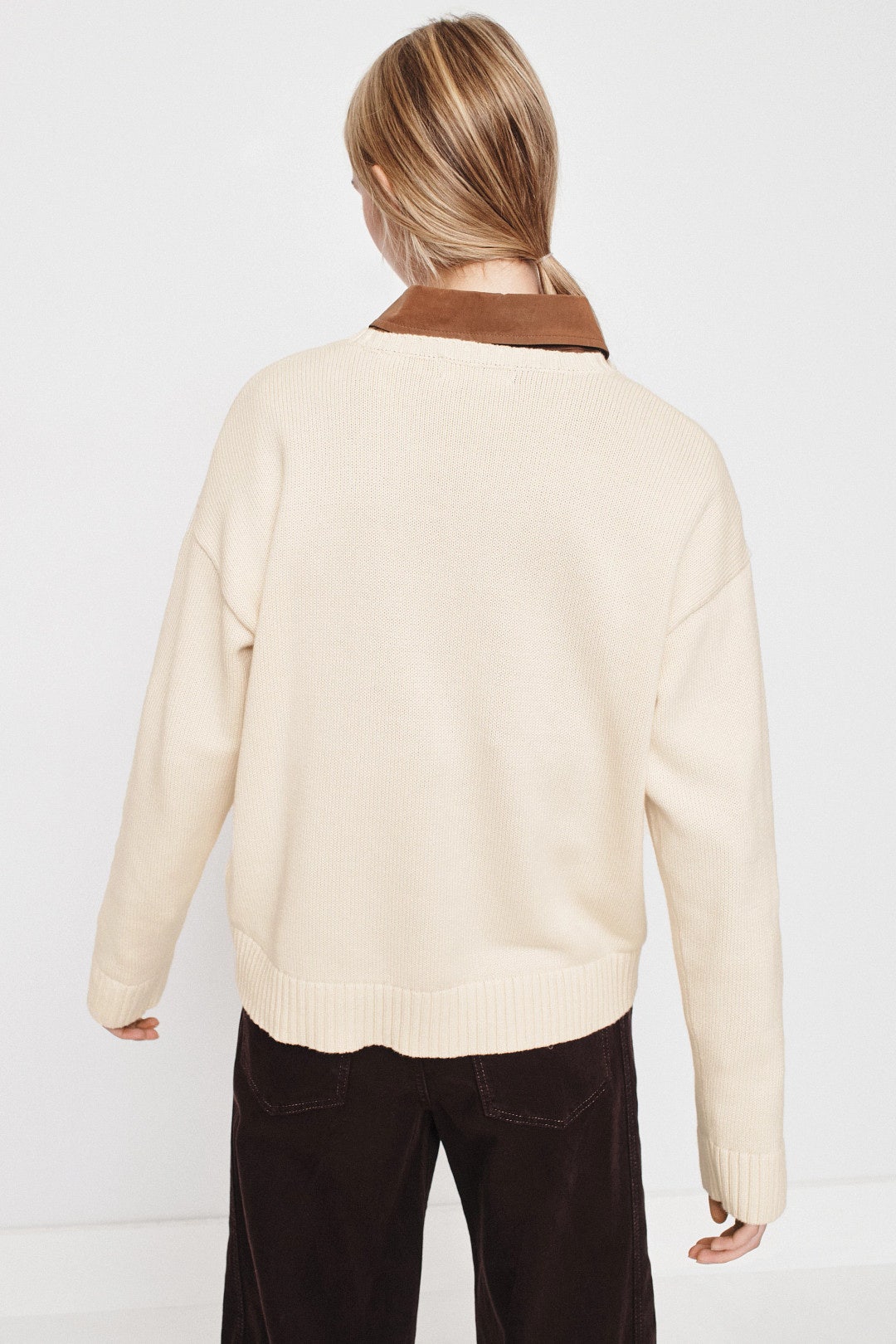 Combed Cotton Riednee Long Sleeve Pullover