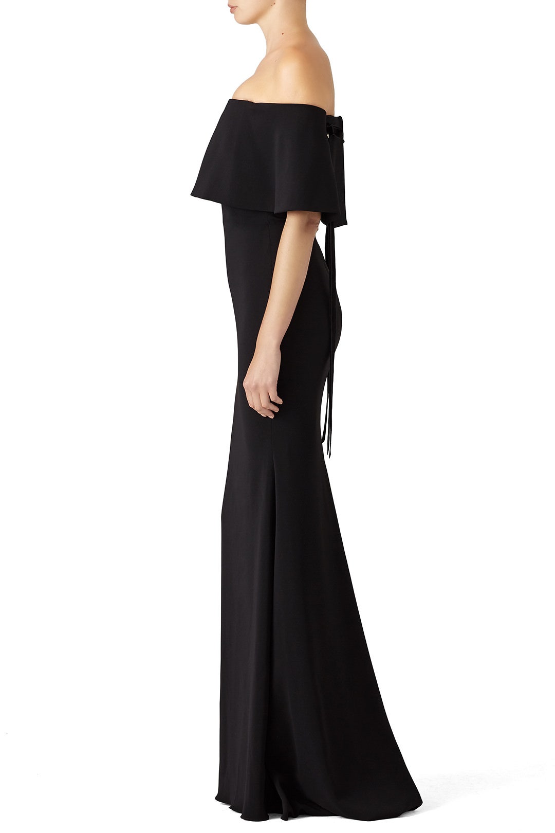 Black Grommet Gown by Badgley Mischka 2