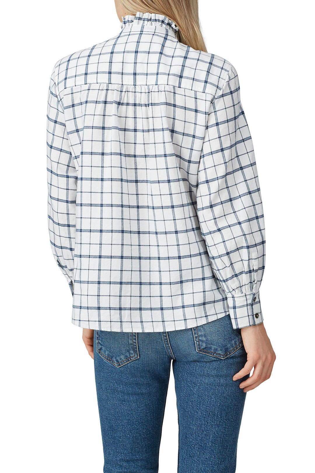 Brushed Check Long Sleeve Top by La Vie Rebecca Taylor 1
