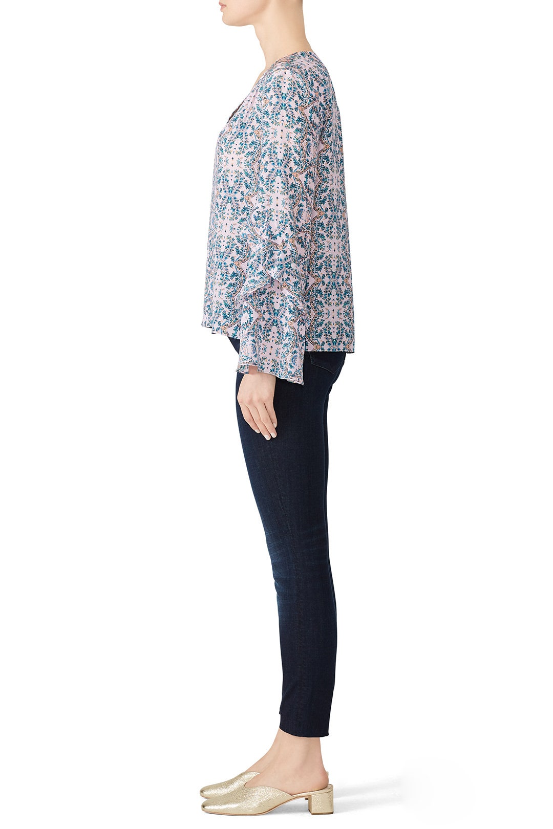 Pink Abstract Blouse by Nanette Lepore 1