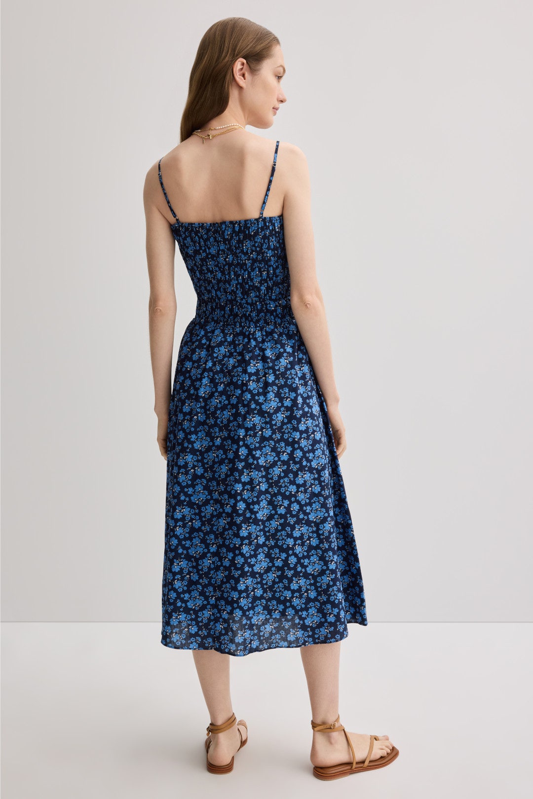 Floral Print Smocked Midi Dress by English Factory 2