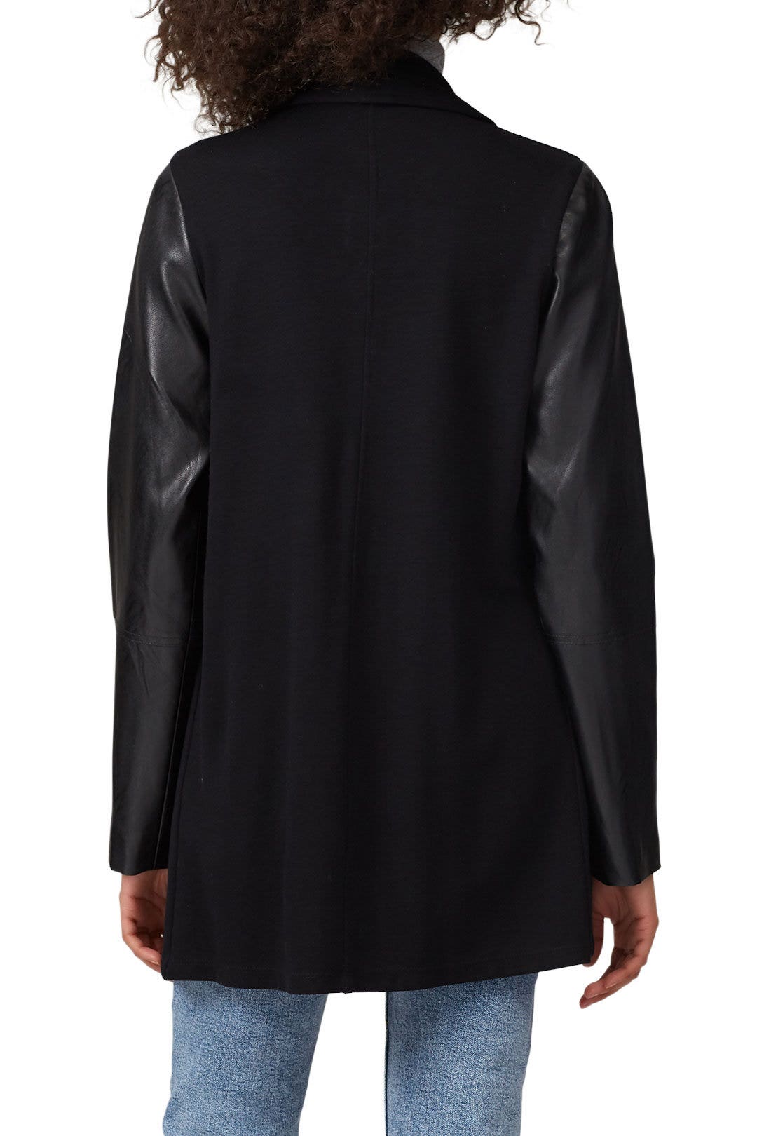 Faux Leather Contrast Jacket by Fifteen Twenty 1