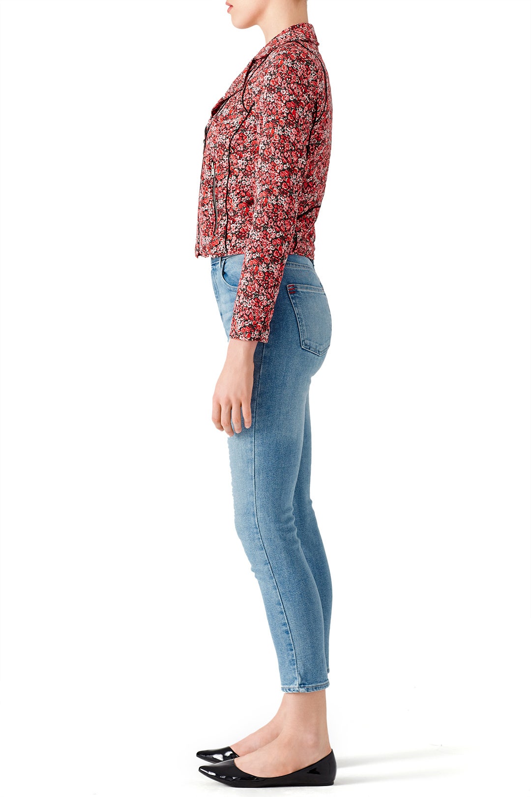 Red Floral Frona Jacket by Joie 1