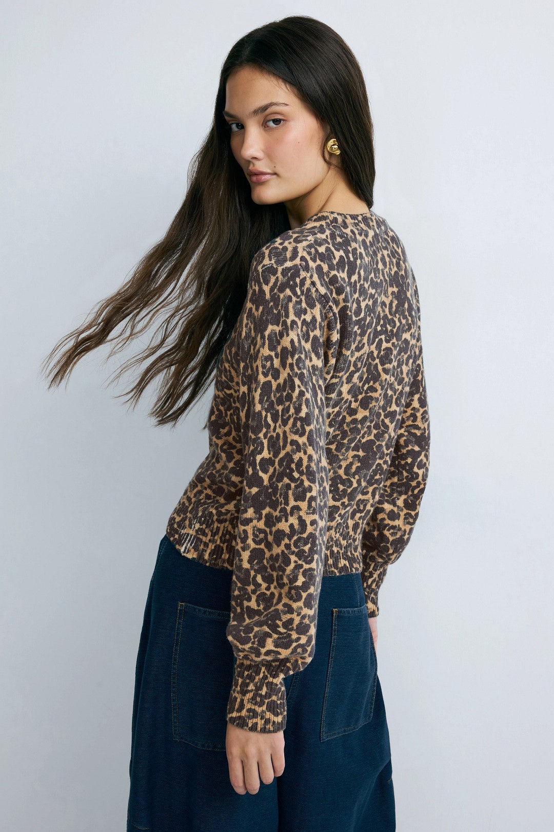 Alma Cheetah Crewneck Sweater by Marine Layer 2