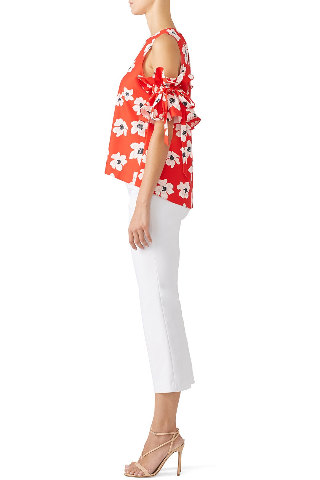 Red Floral Etta Top by SACHIN BABI 1