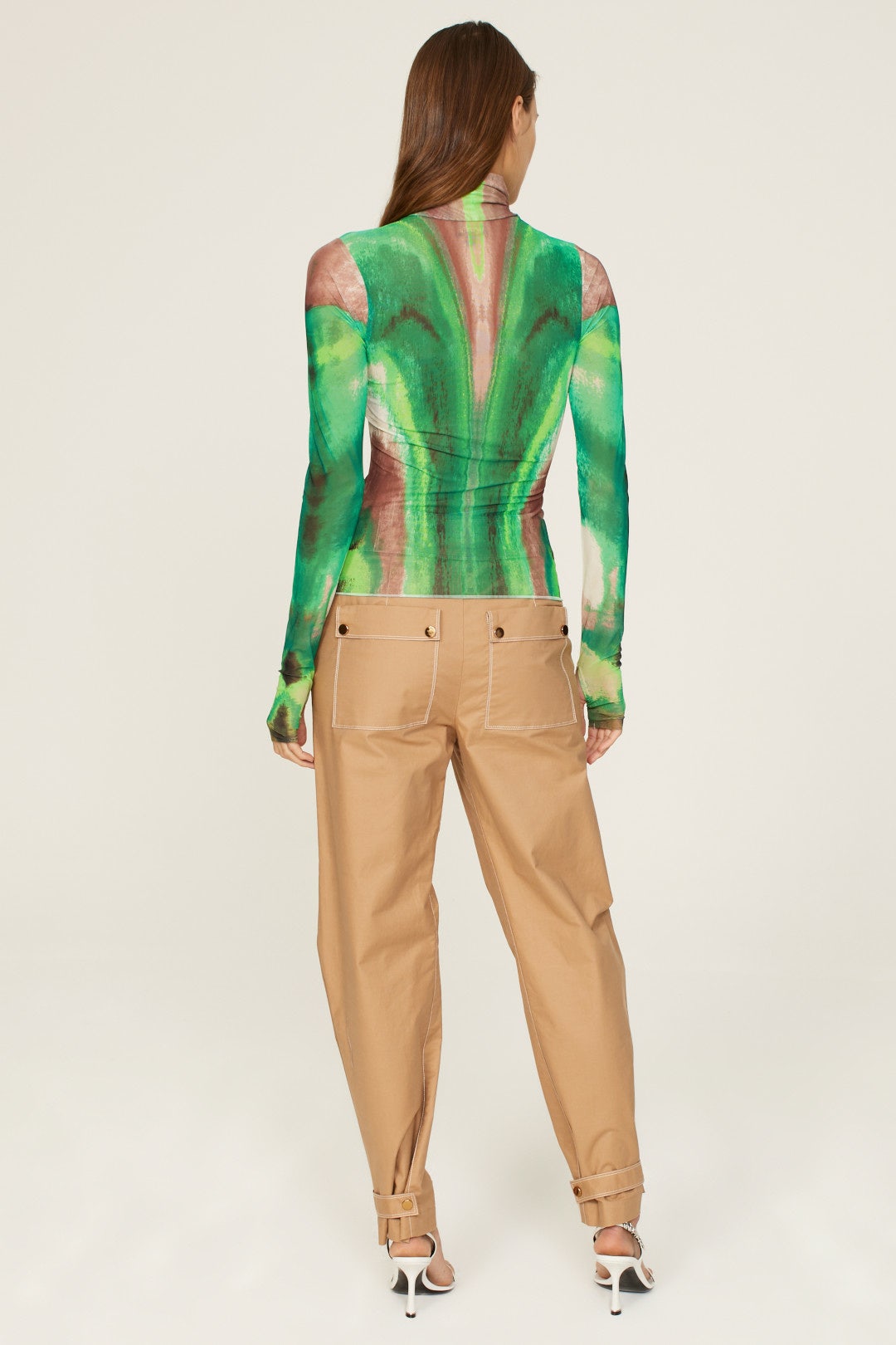 Green Watercolor Zadie Top by AFRM 2