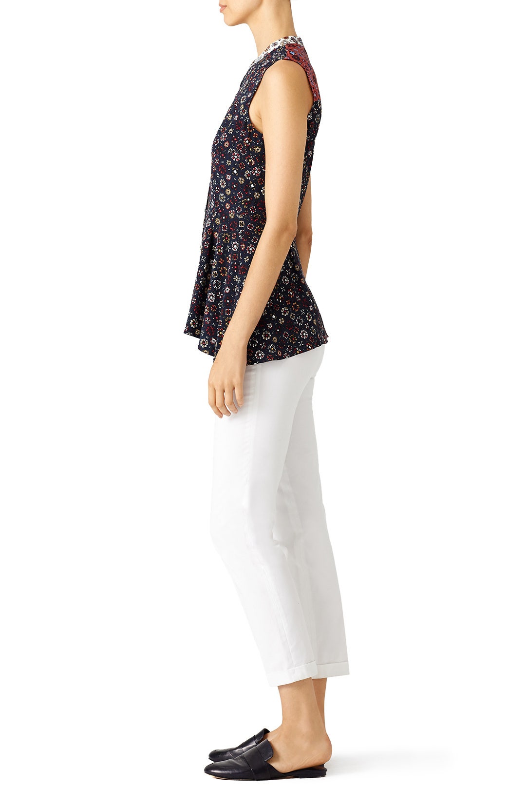 Printed Peplum Shirt by Derek Lam 10 Crosby 1