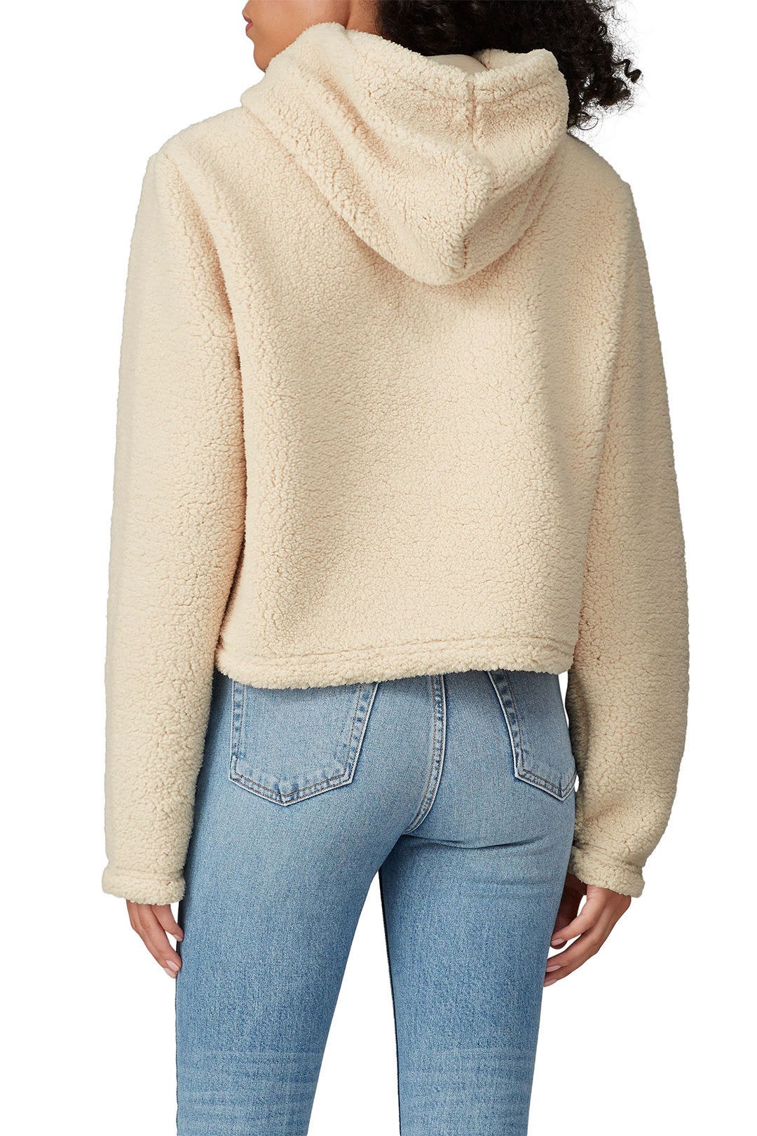 Ember Faux Sherpa Cropped Hoodie by FILA 2