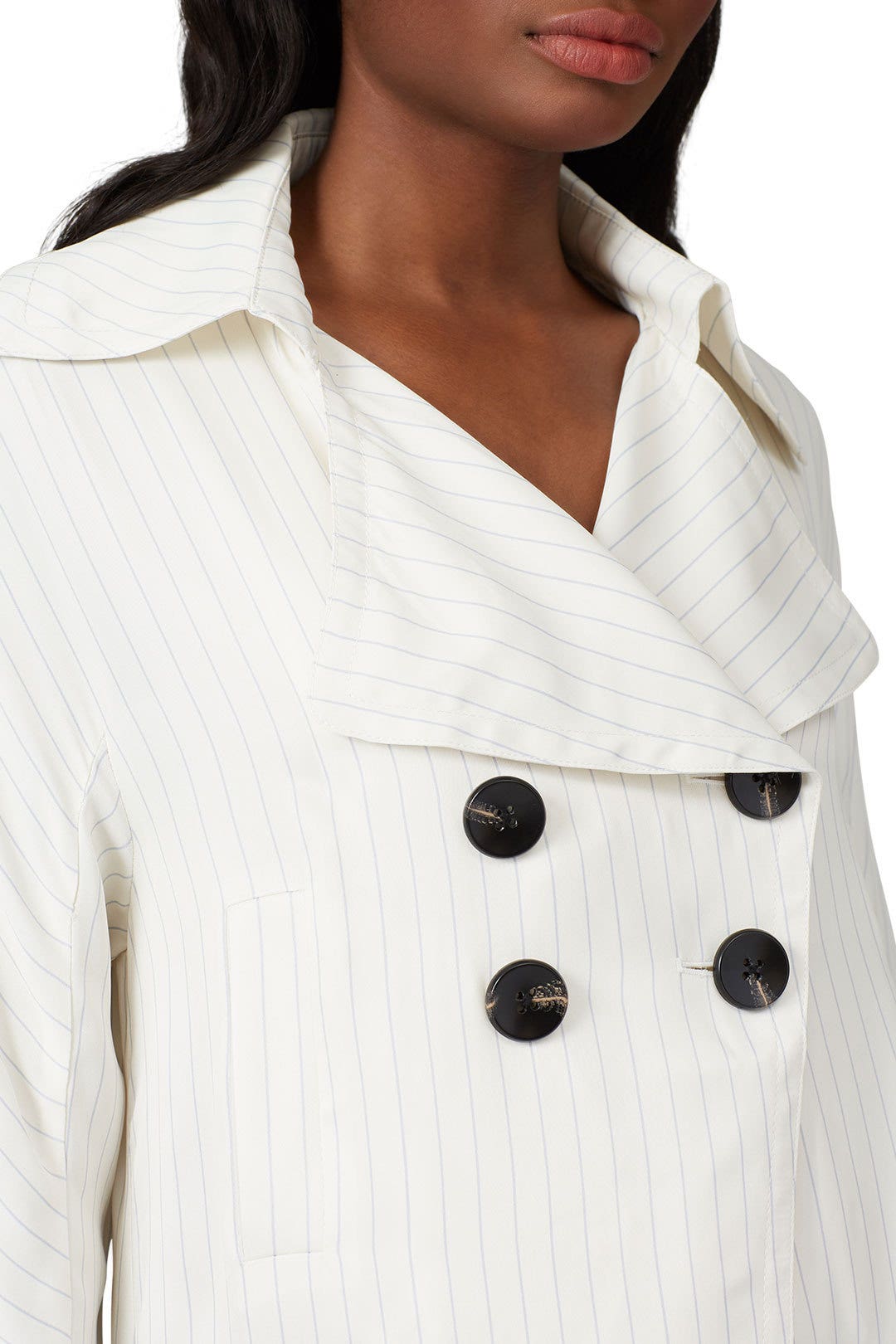 Pinstriped Trench Coat by Self-Portrait 2