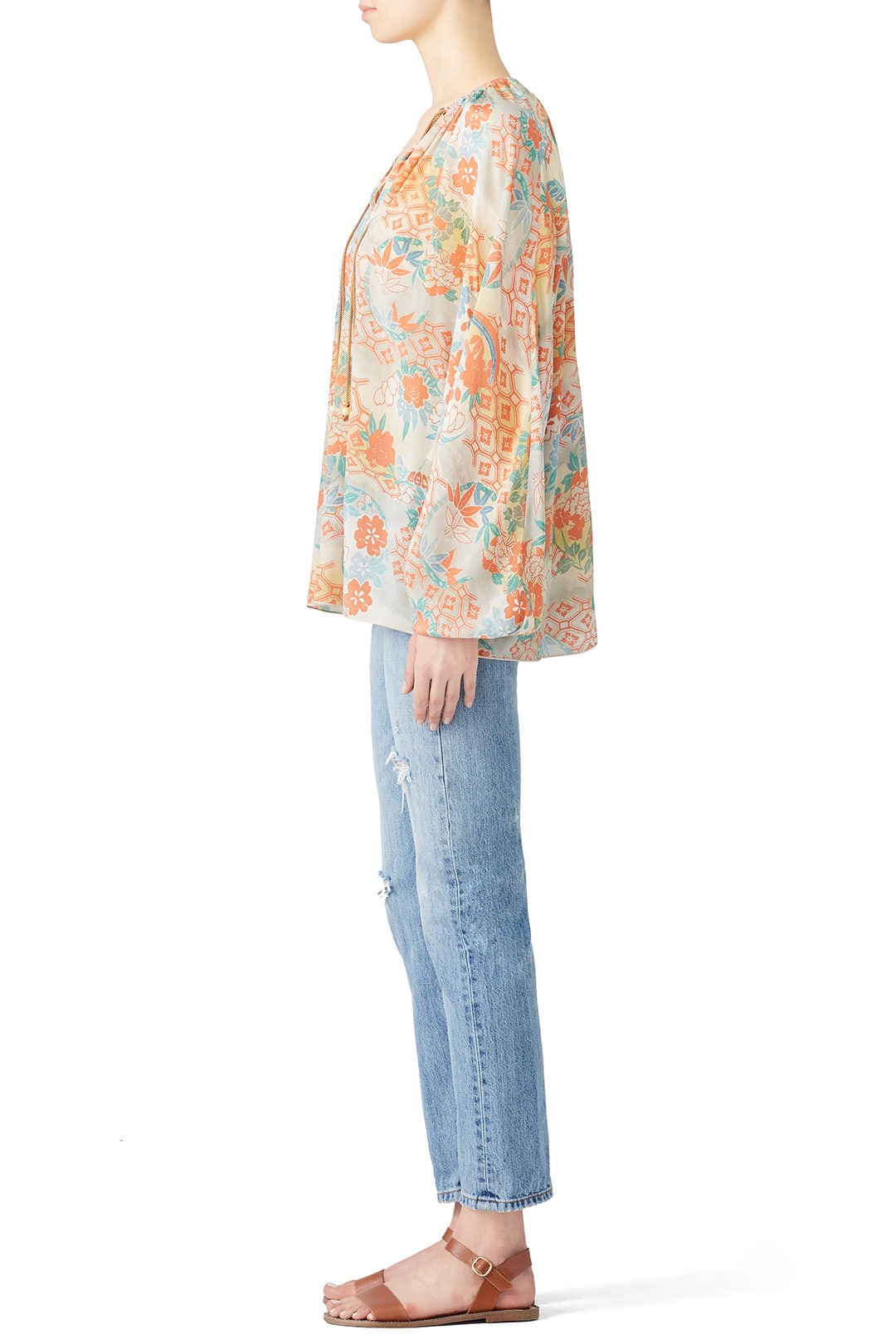 Orange And Blue Chance Top by Elizabeth and James 1