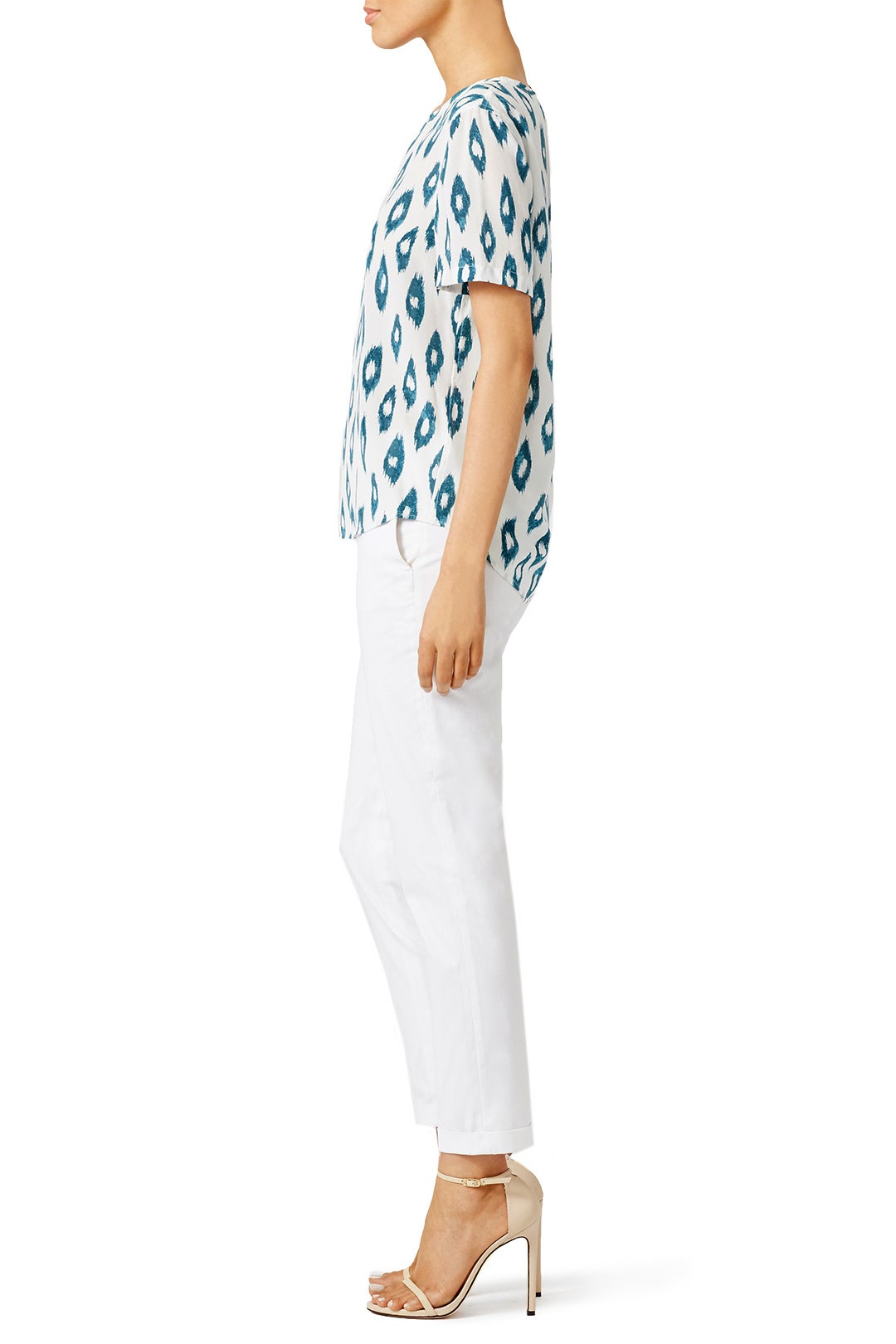 Neko Ikat Print Riley Top by Equipment 2