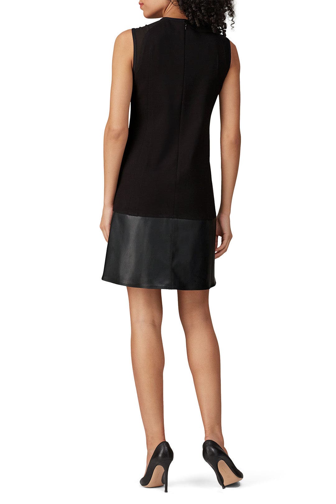 Black Faux Leather Trim Shift by KF/KaufmanFranco x RTR 2