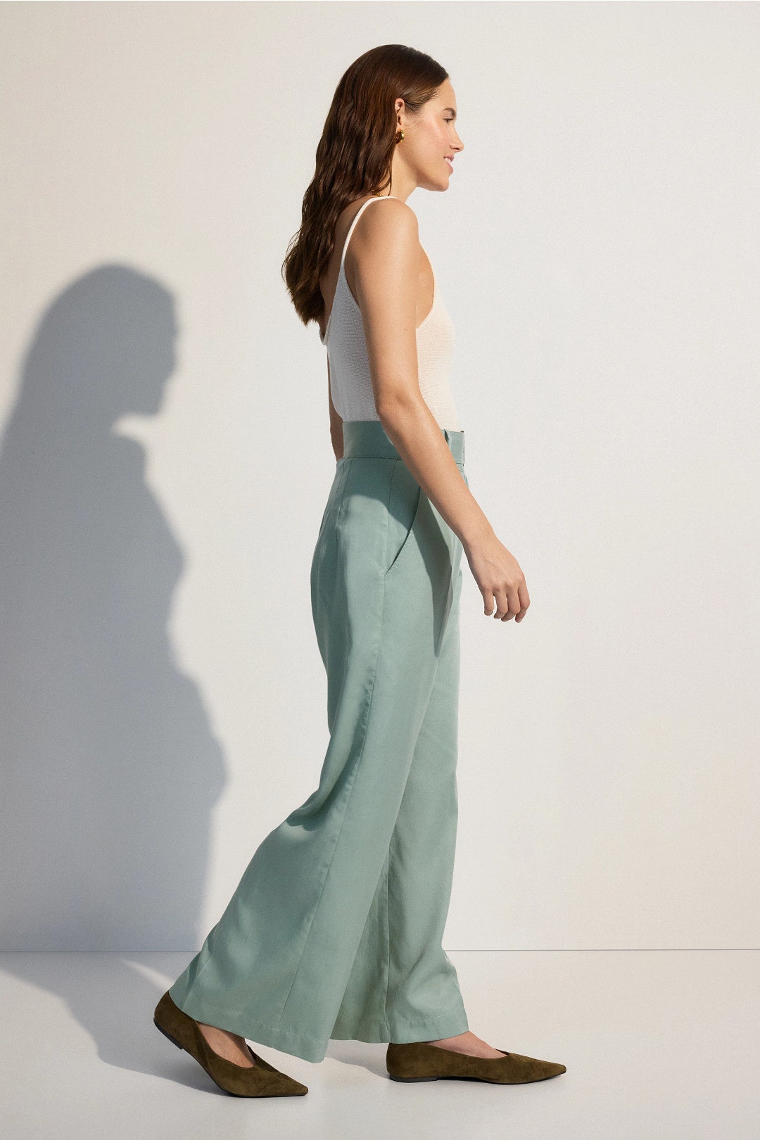 Belted Wide Leg Trouser by Matthew Bruch 1