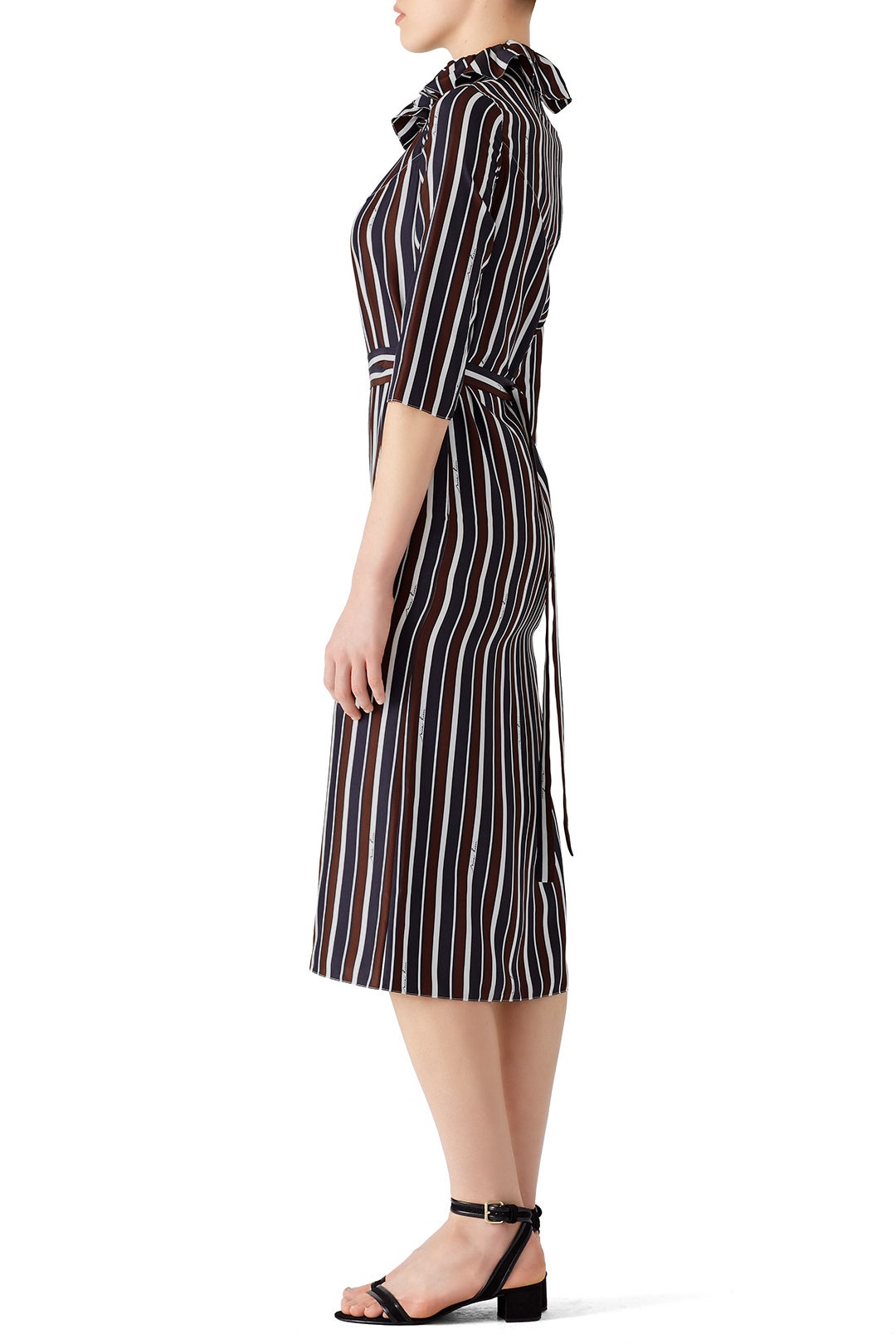Striped Ruffle Collar Dress by Nina Ricci 1
