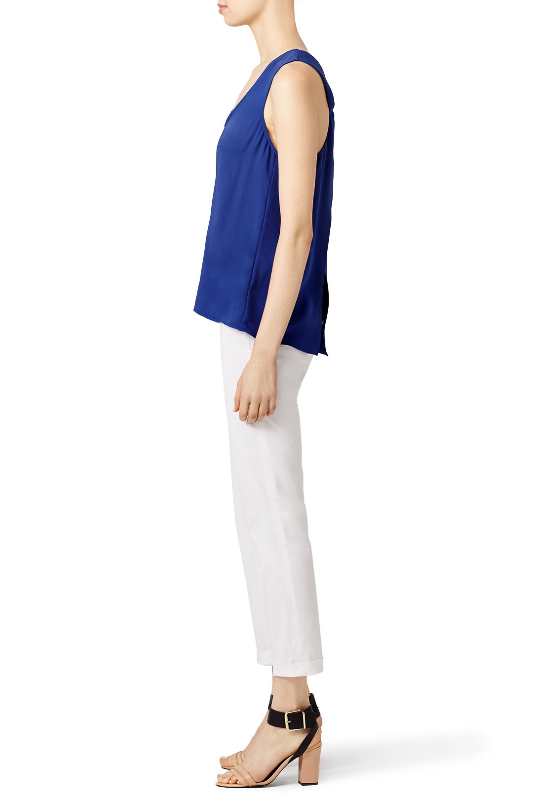 Blue Ruffle Ava Top by Waverly Grey 2