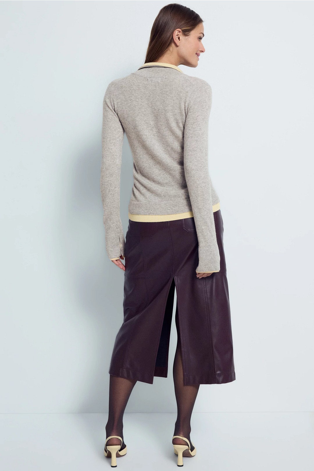 Cashmino Layered Collared Cardigan by NAADAM 2