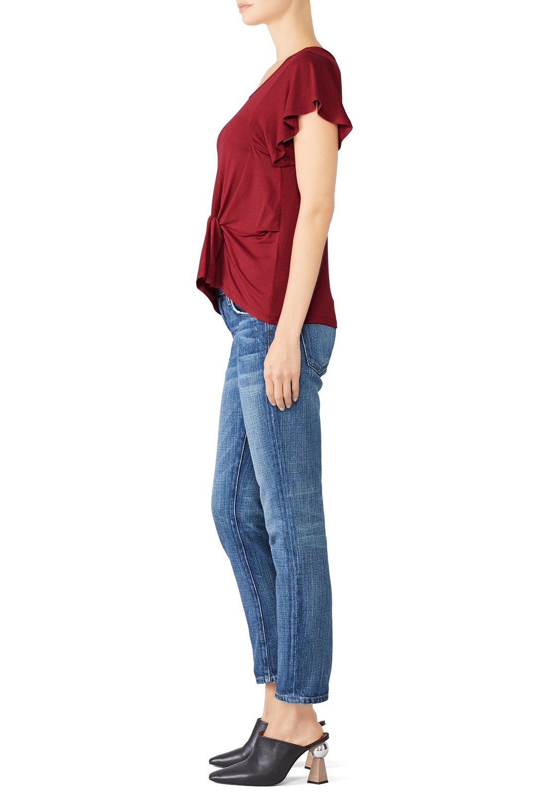 Burgundy Knot Top by Slate & Willow 1
