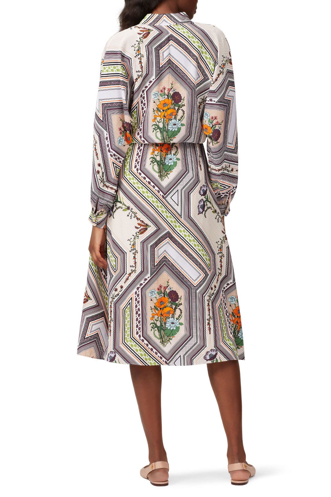 Ivory Homage Printed Dress by Tory Burch 2