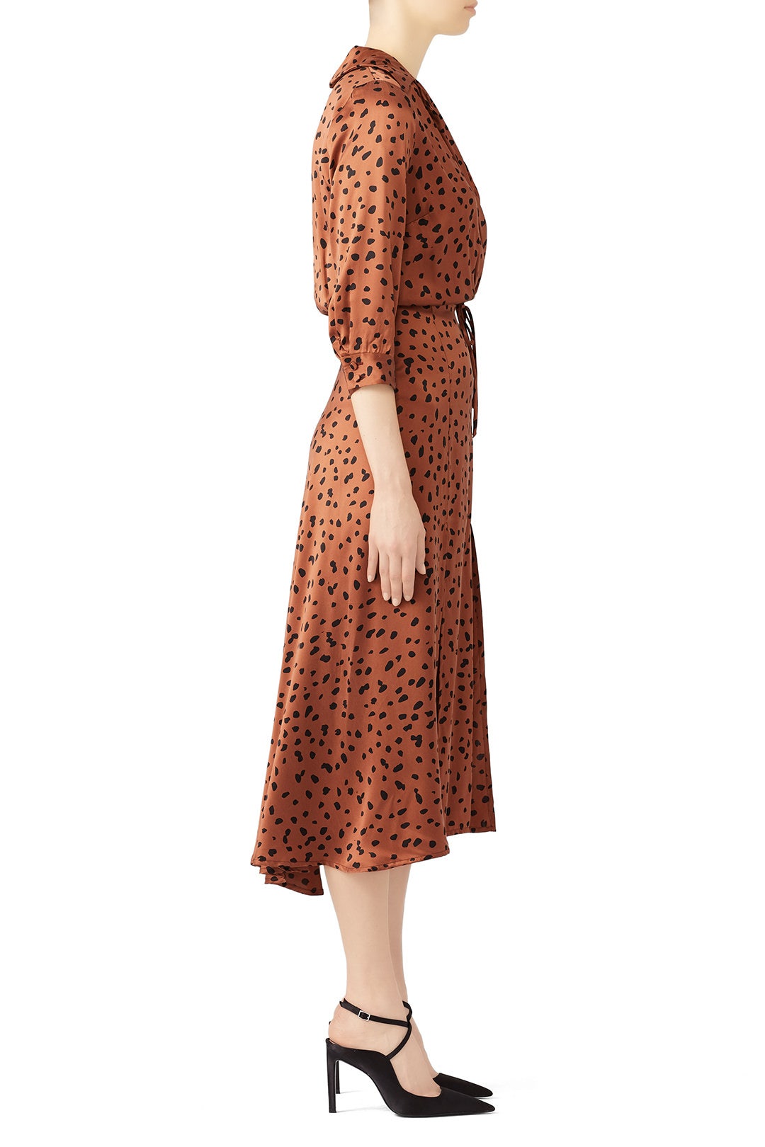 knee length dresses for ladies Feline Frame Corset Dress – Lace Contrast Leopard Fishtail Midi L / Multi main image 1