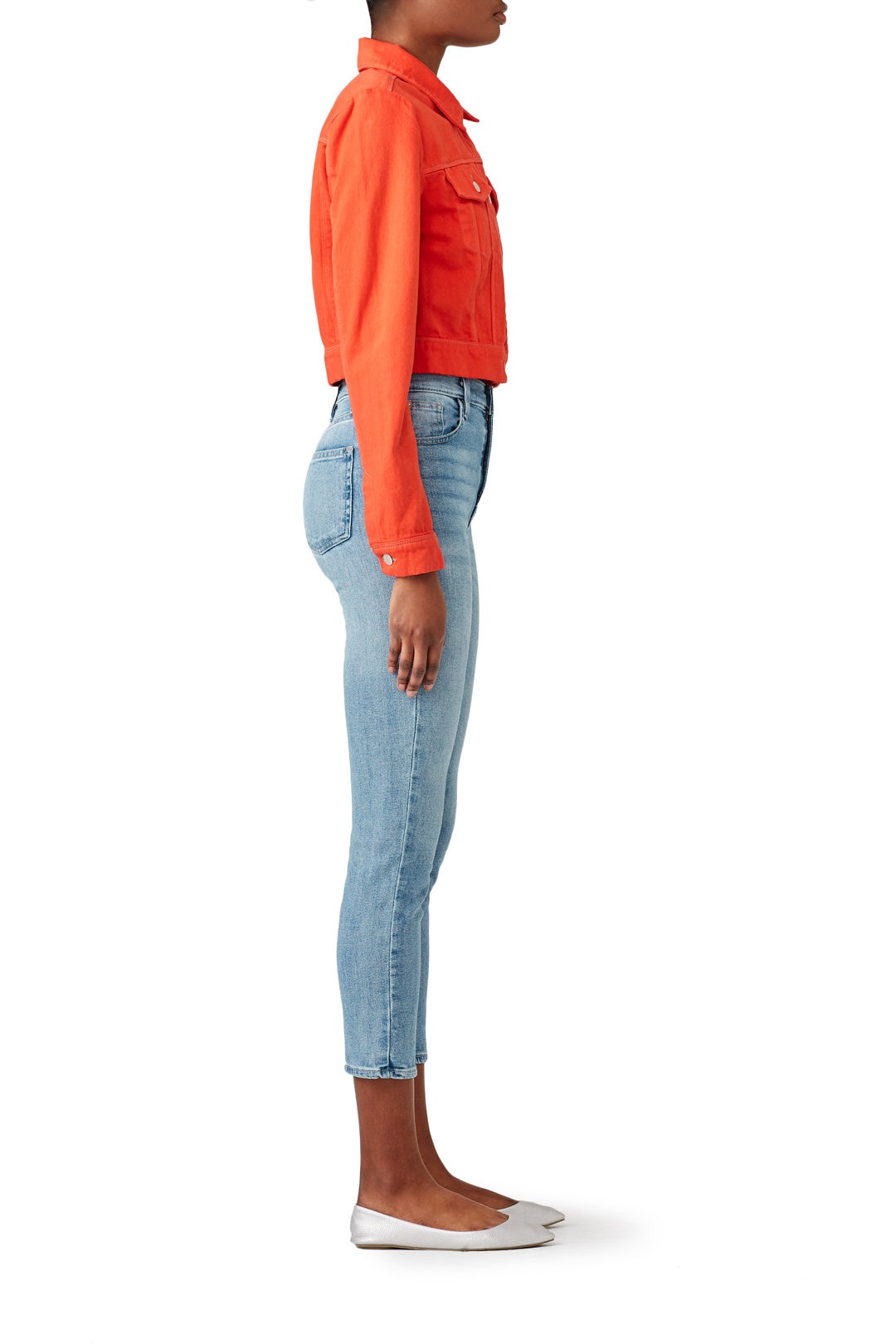 Orange Faye Denim Jacket by J BRAND 2