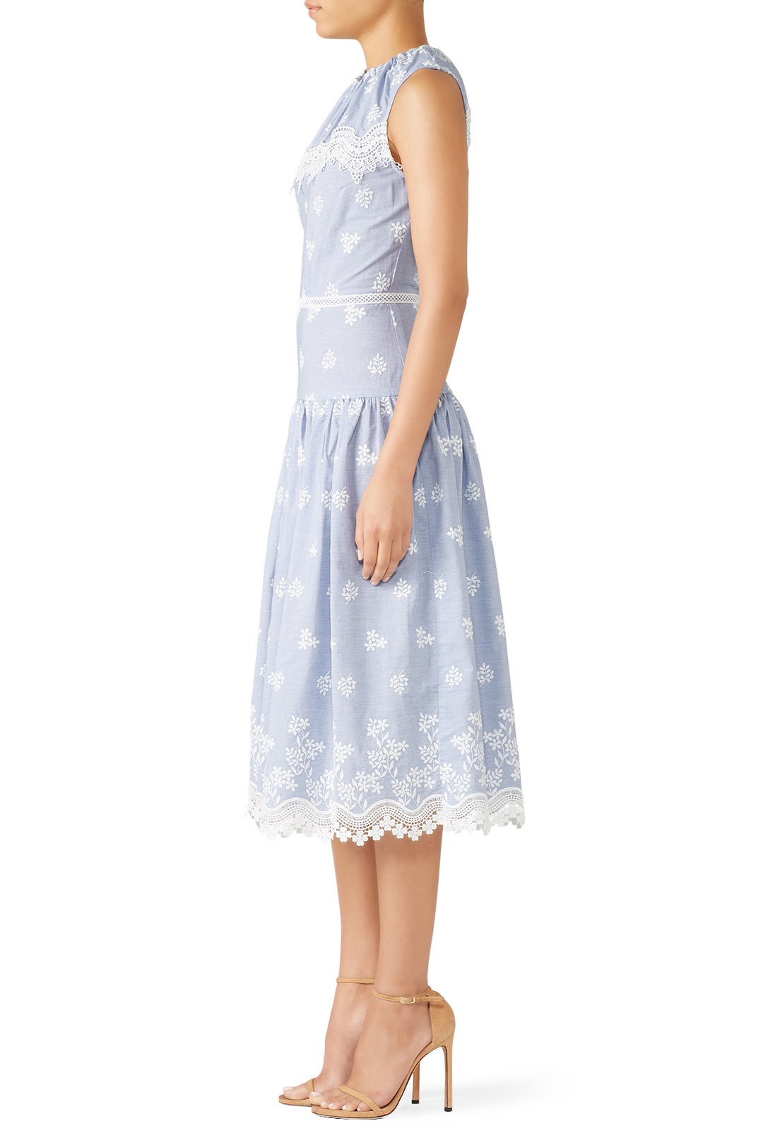 Lace Hem Midi Dress by ML Monique Lhuillier 2