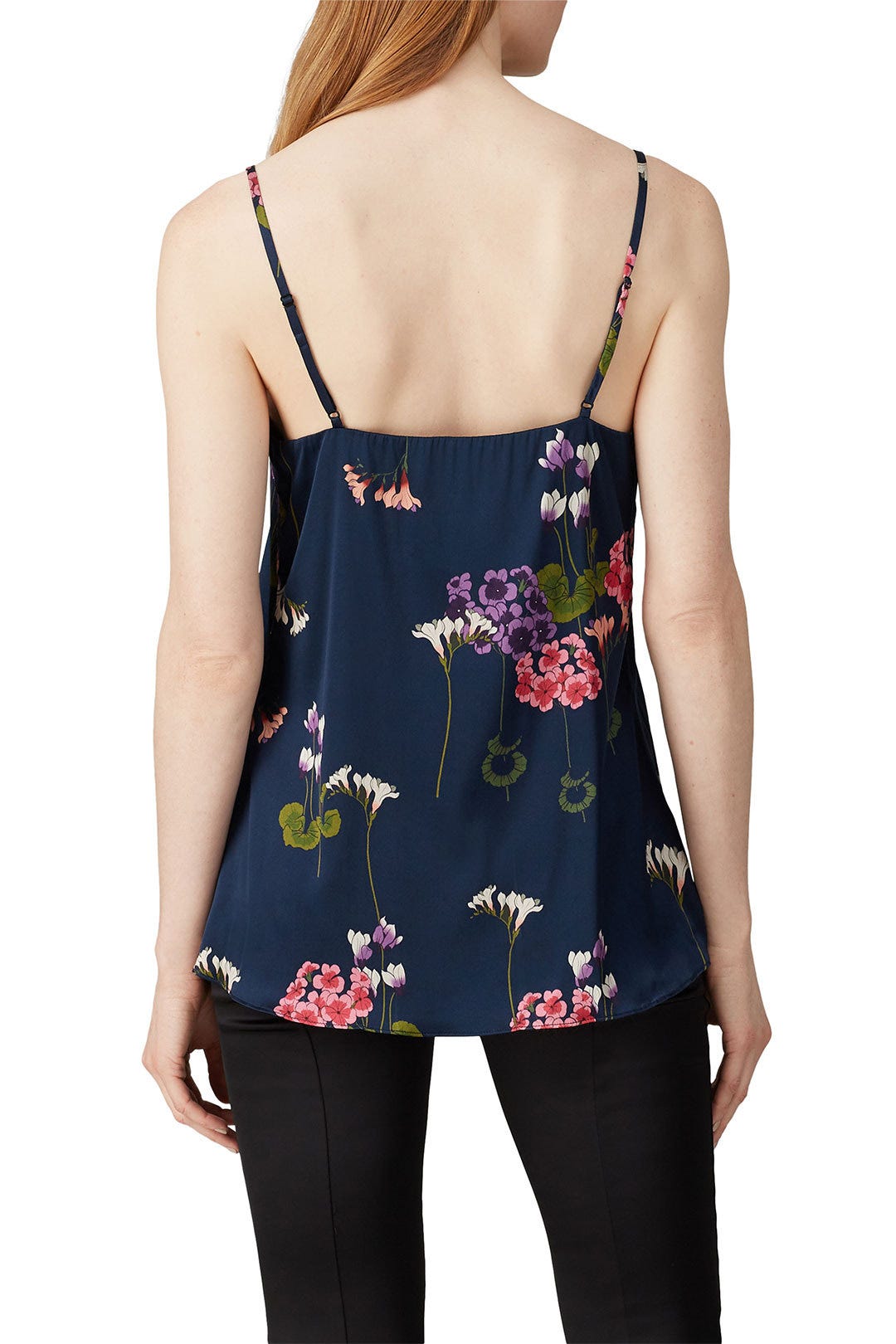 Navy Floral Tank by Nicole Miller 1