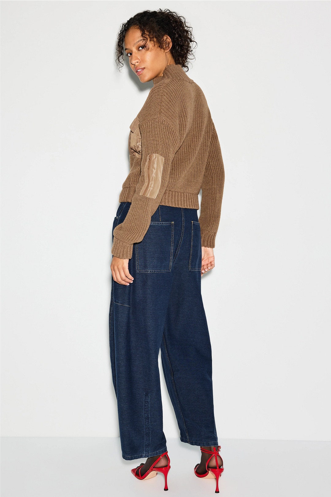 Clyde Patch Detail Quarter Zip Sweater by Baum und Pferdgarten 2