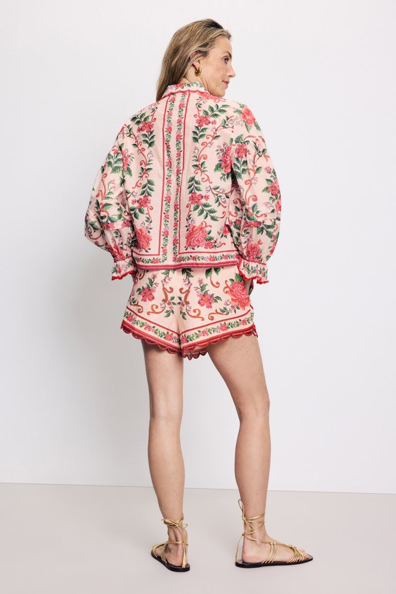 Flower Tapestry Pink Shorts by FARM Rio - Photo 2