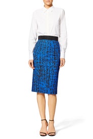 Scribble Print Skirt by Milly