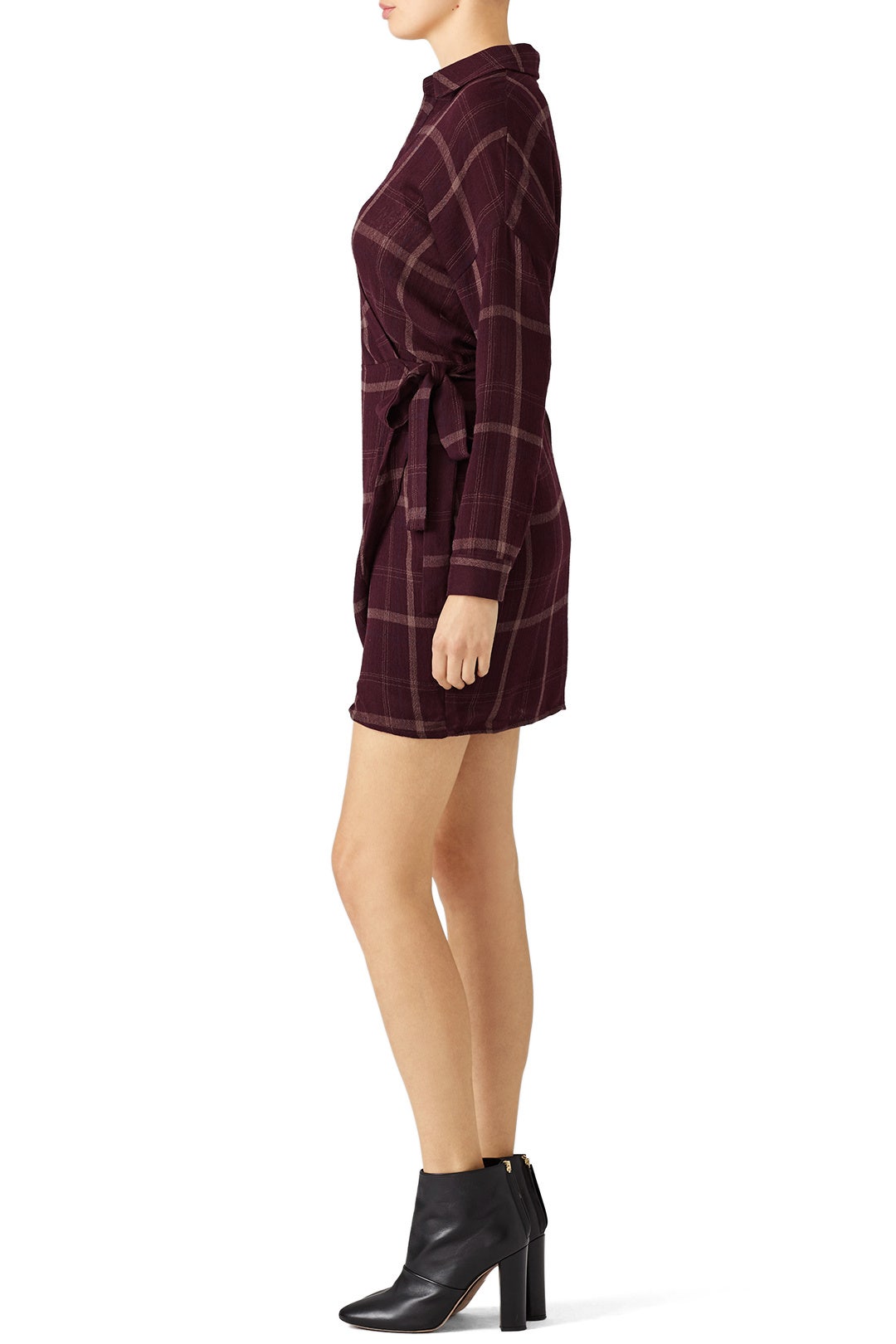 Rue Plaid Wrap Dress by ASTR the Label 2