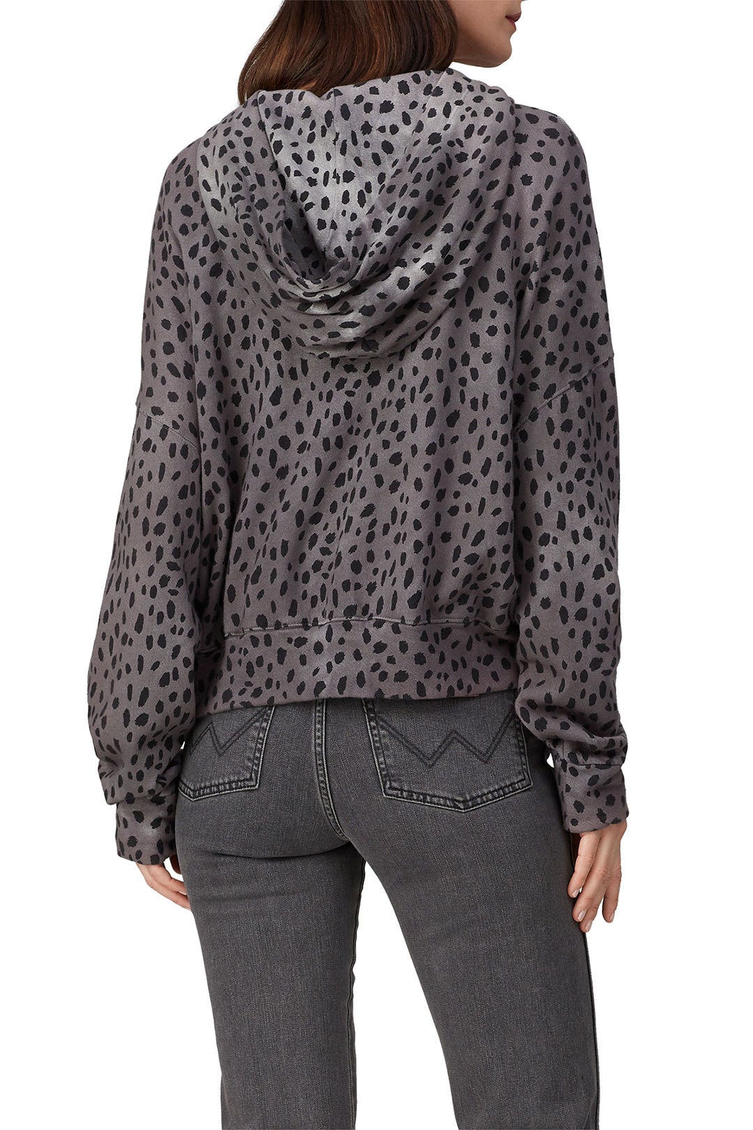 Cheetah Print Zip Up Hoodie by MONROW 2