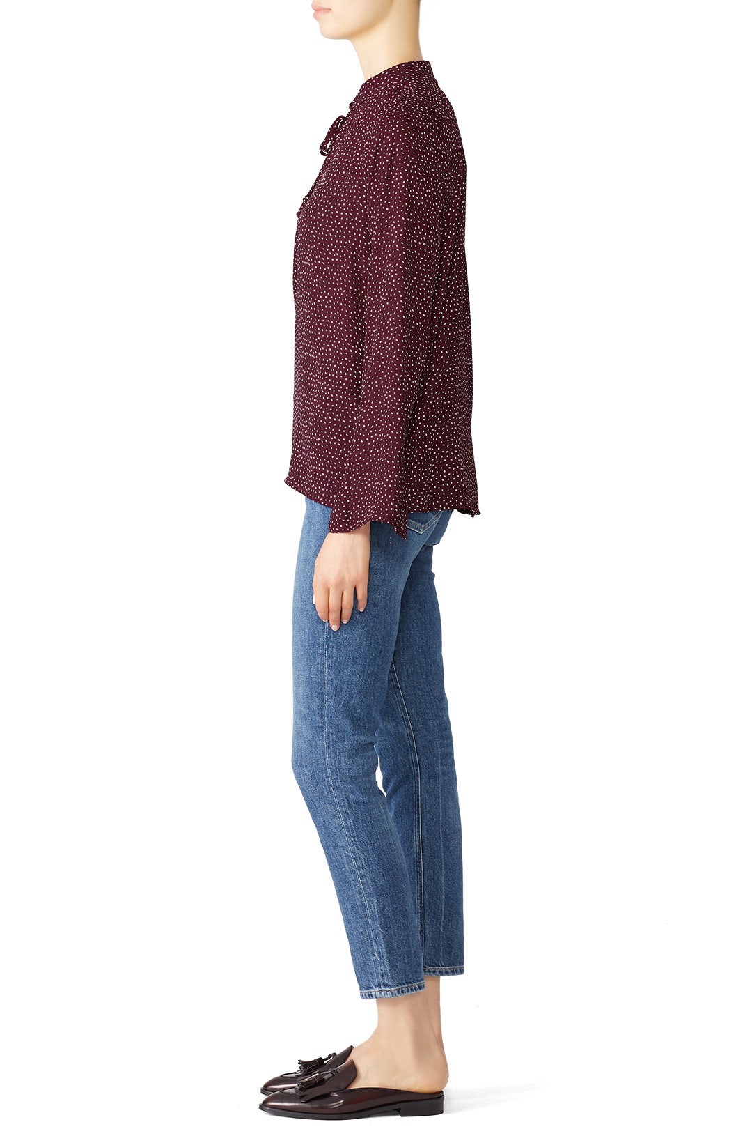 Samara Tie Neck Blouse by B Collection by Bobeau 2