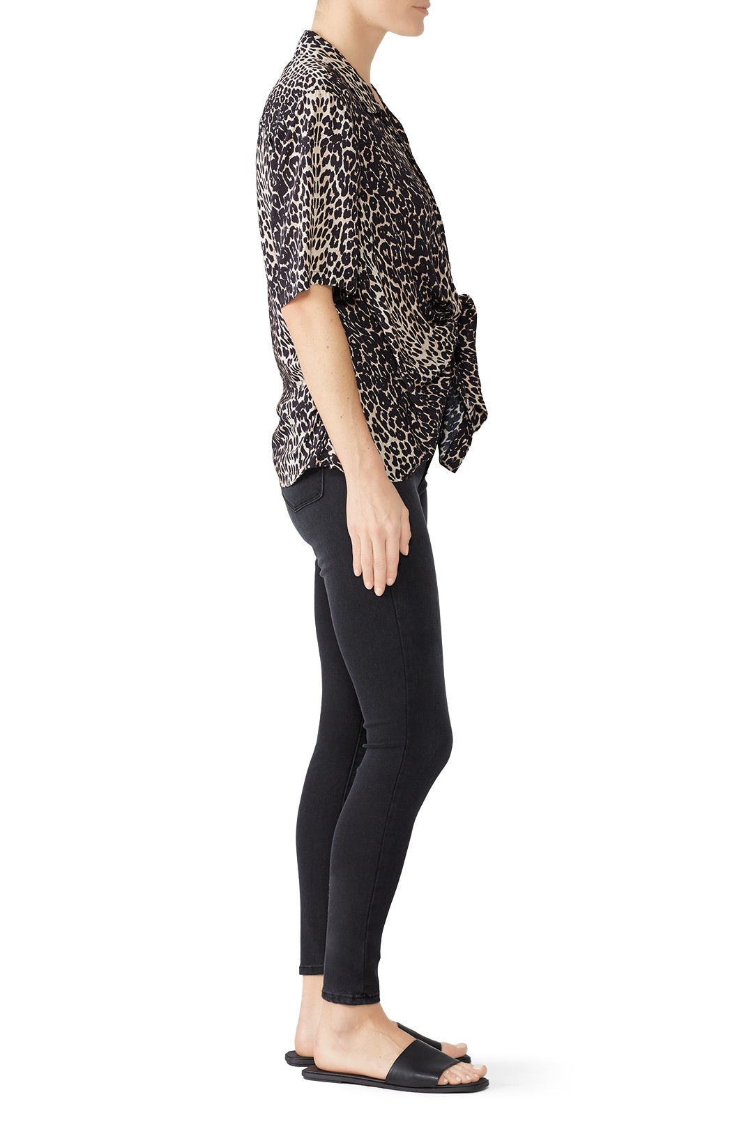 Grey High Rise Skinny Jeans by Mott & Bow 2