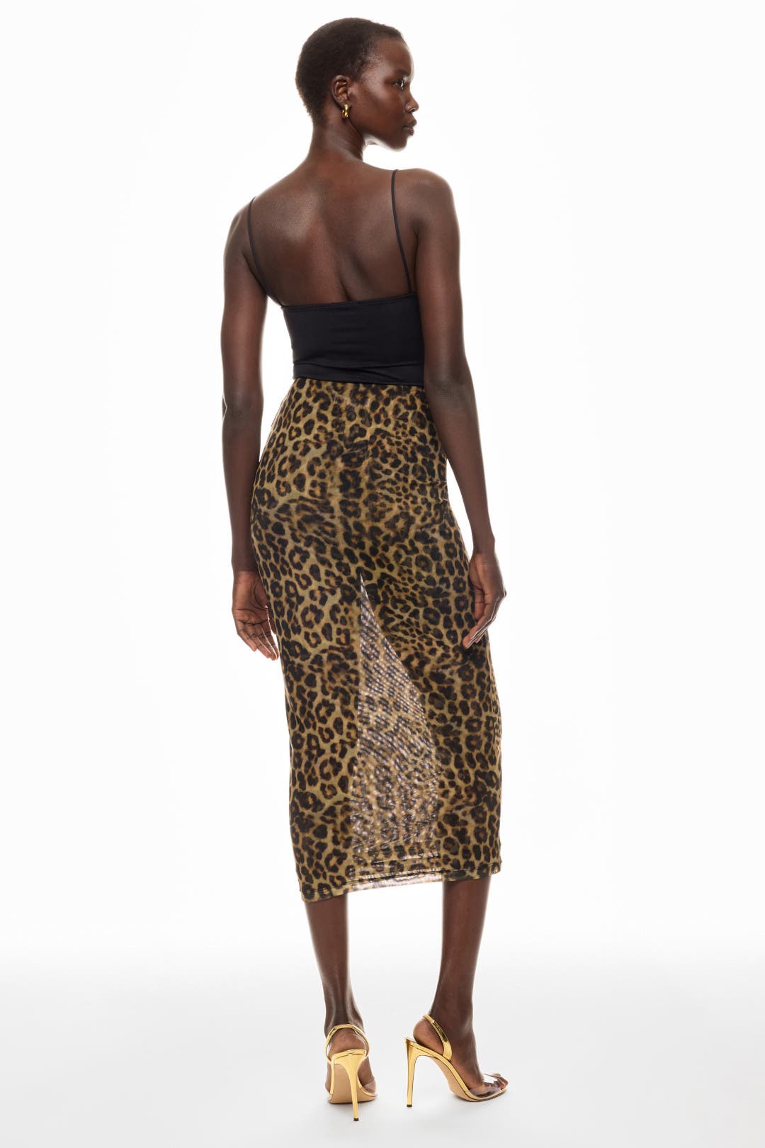 Leopard Print Mesh Skirt by Ronny Kobo x RTR | Rent the Runway