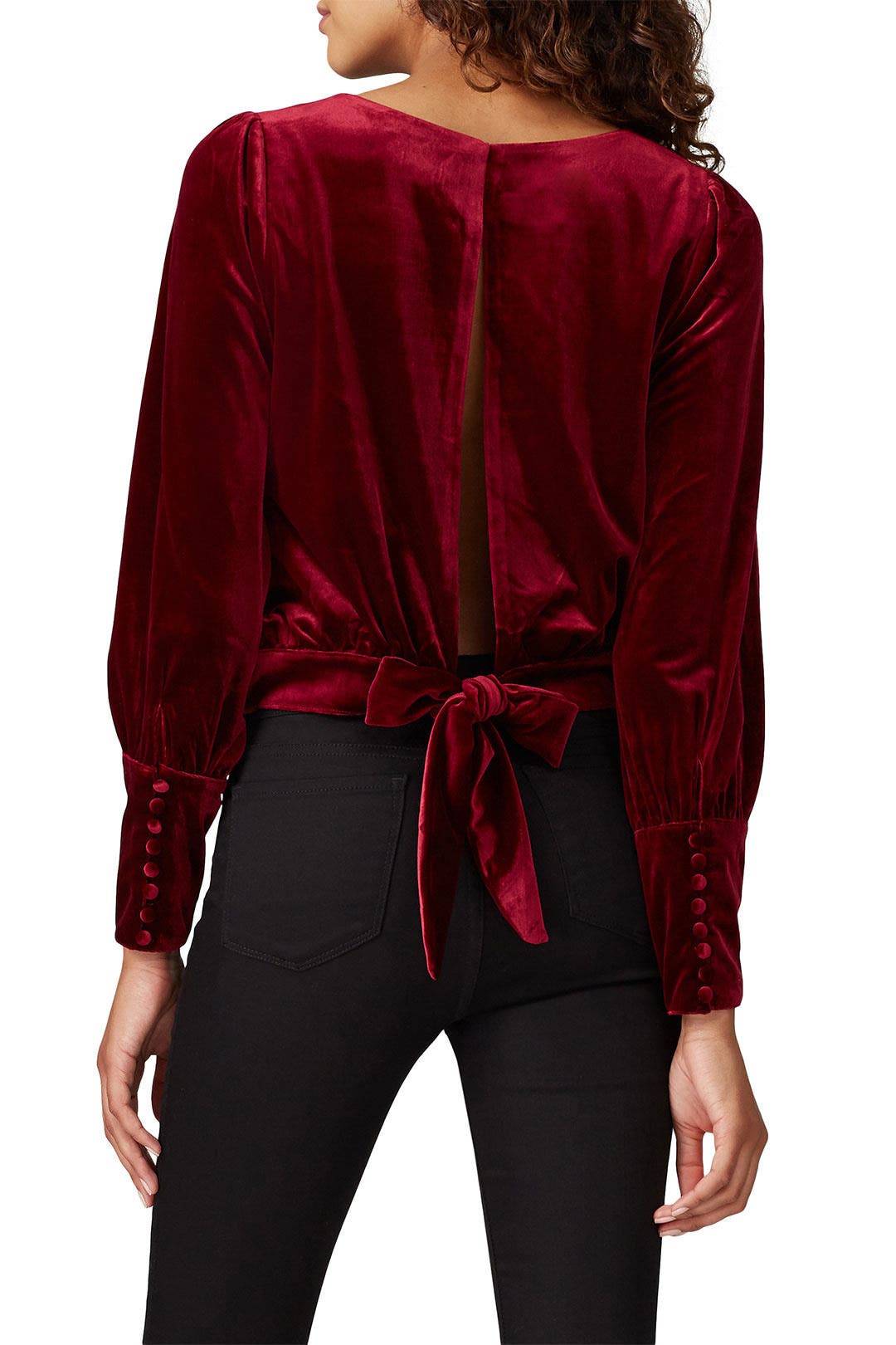 Red Stella Velvet Blouse by Adelyn Rae 2