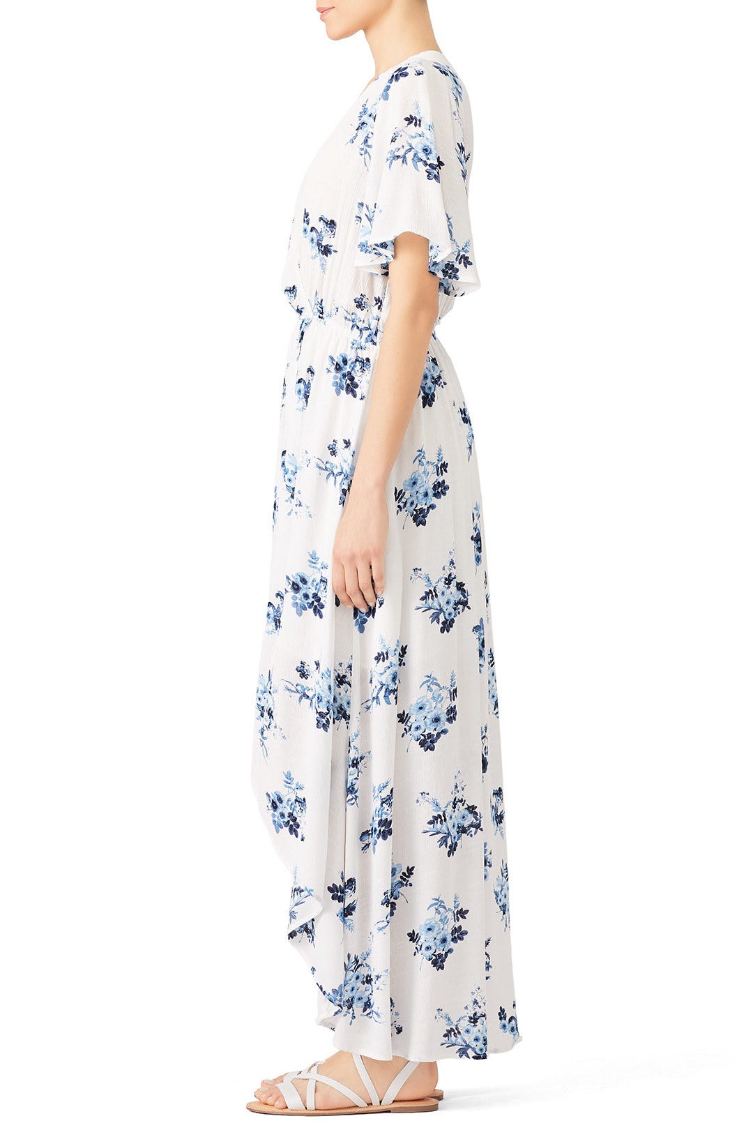 Floral Faux Wrap Maxi by Moon River 1