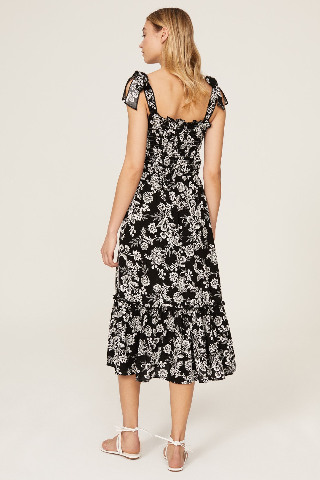 Floral Tie Shoulder Dress by Slate & Willow 2