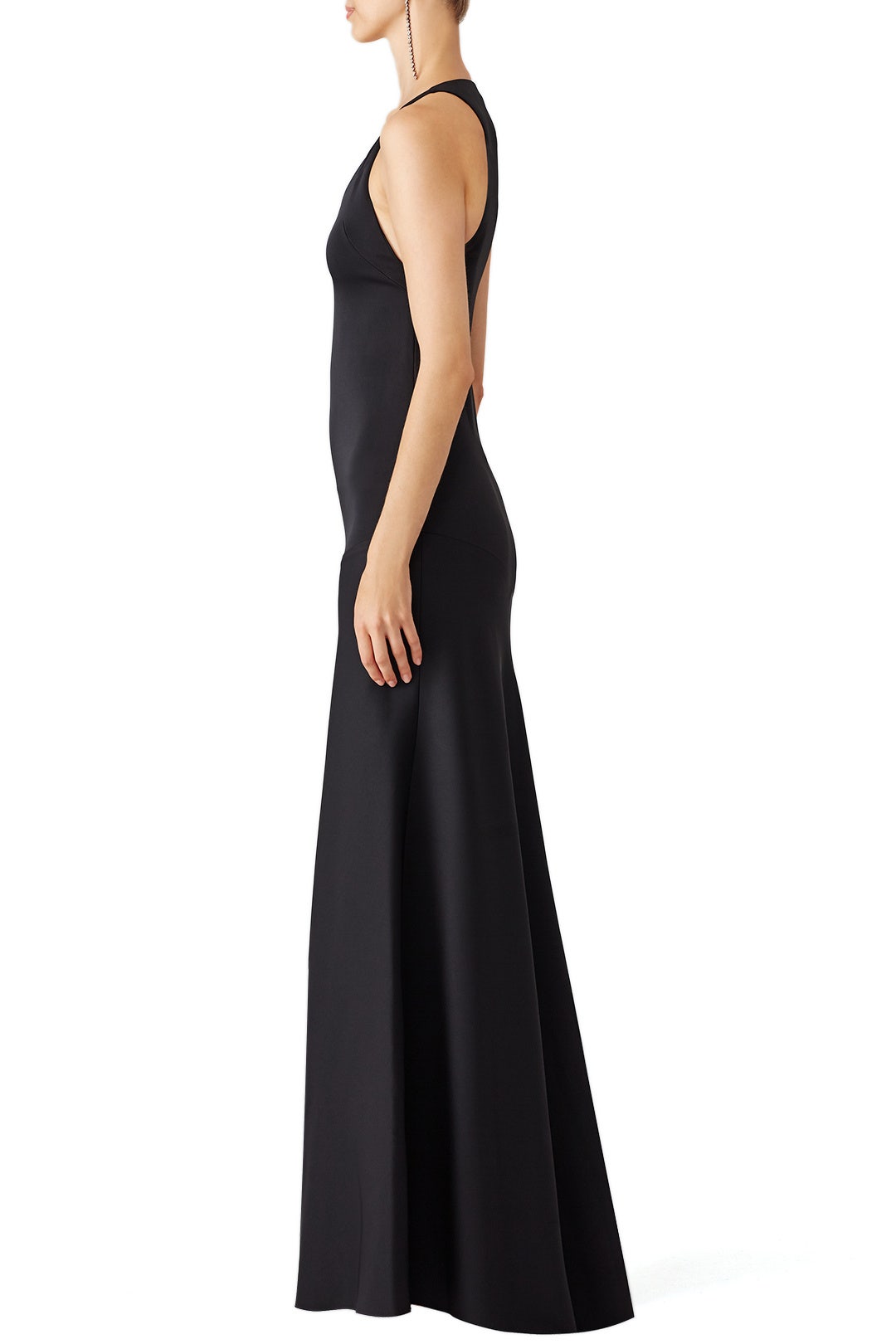 Black Silk Slip Gown by Cedric Charlier 1