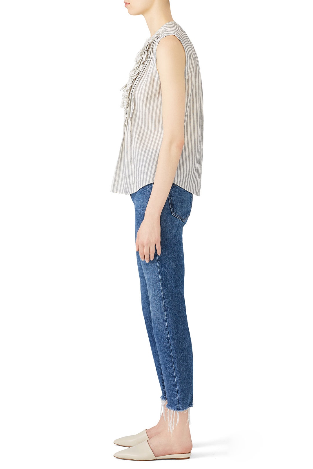 Ruffled Eyelet Stripe Top by Rebecca Taylor NYC 1