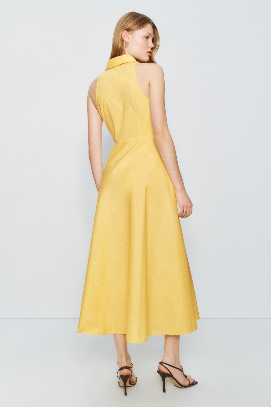 Sleeveless Tie Waist Shirt Dress by TOCCIN X RTR 2