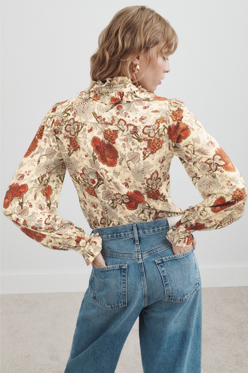 Catroux Silk Long Sleeve Button Front Blouse by Ulla Johnson - Photo 2