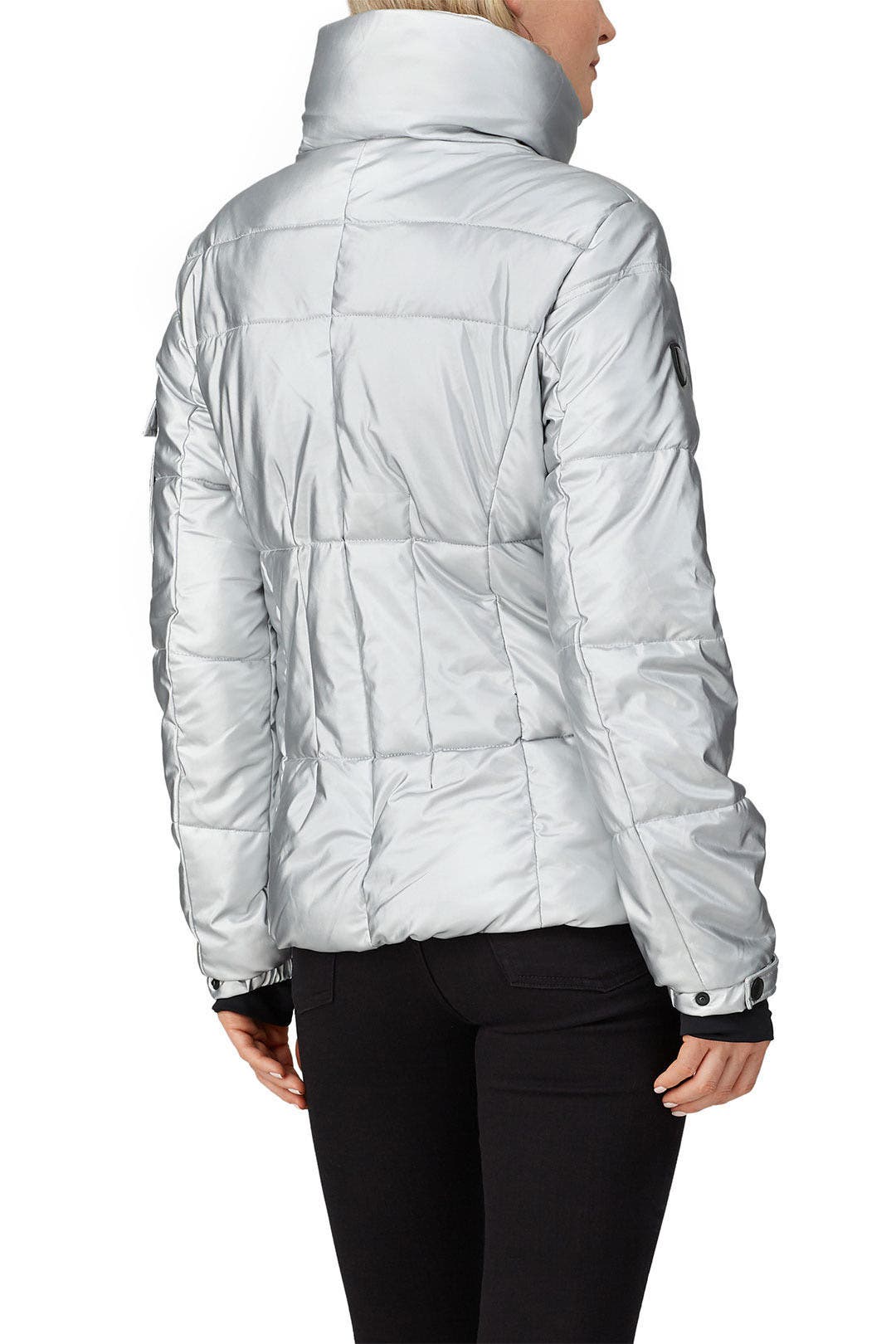 Silver Lexi Puffer Coat by NOIZE 2