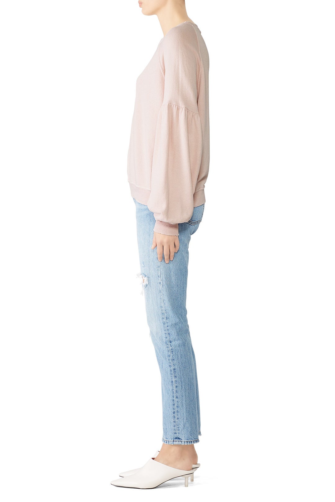 The Bishop Sleeve Sweatshirt by The Great. 1