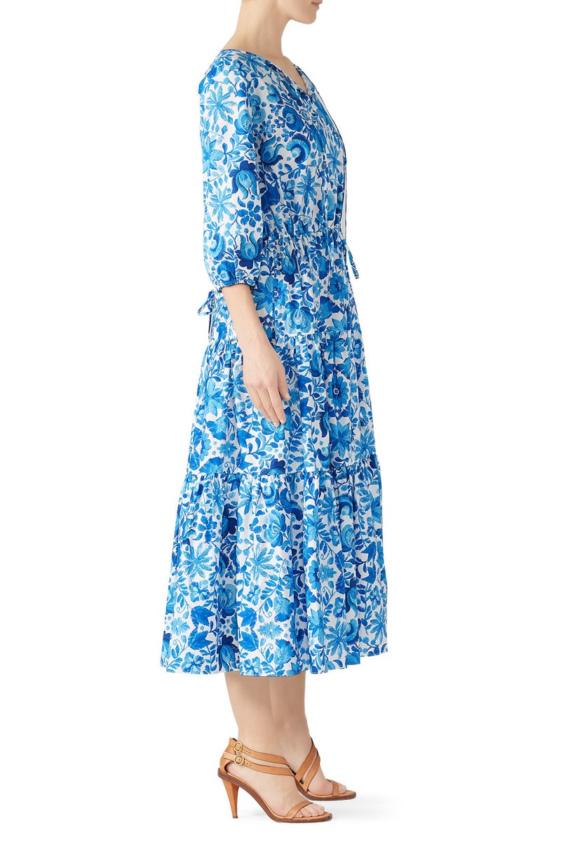 Mountain Meadows Dress 3/4 - Clear Blue Floret main image 1