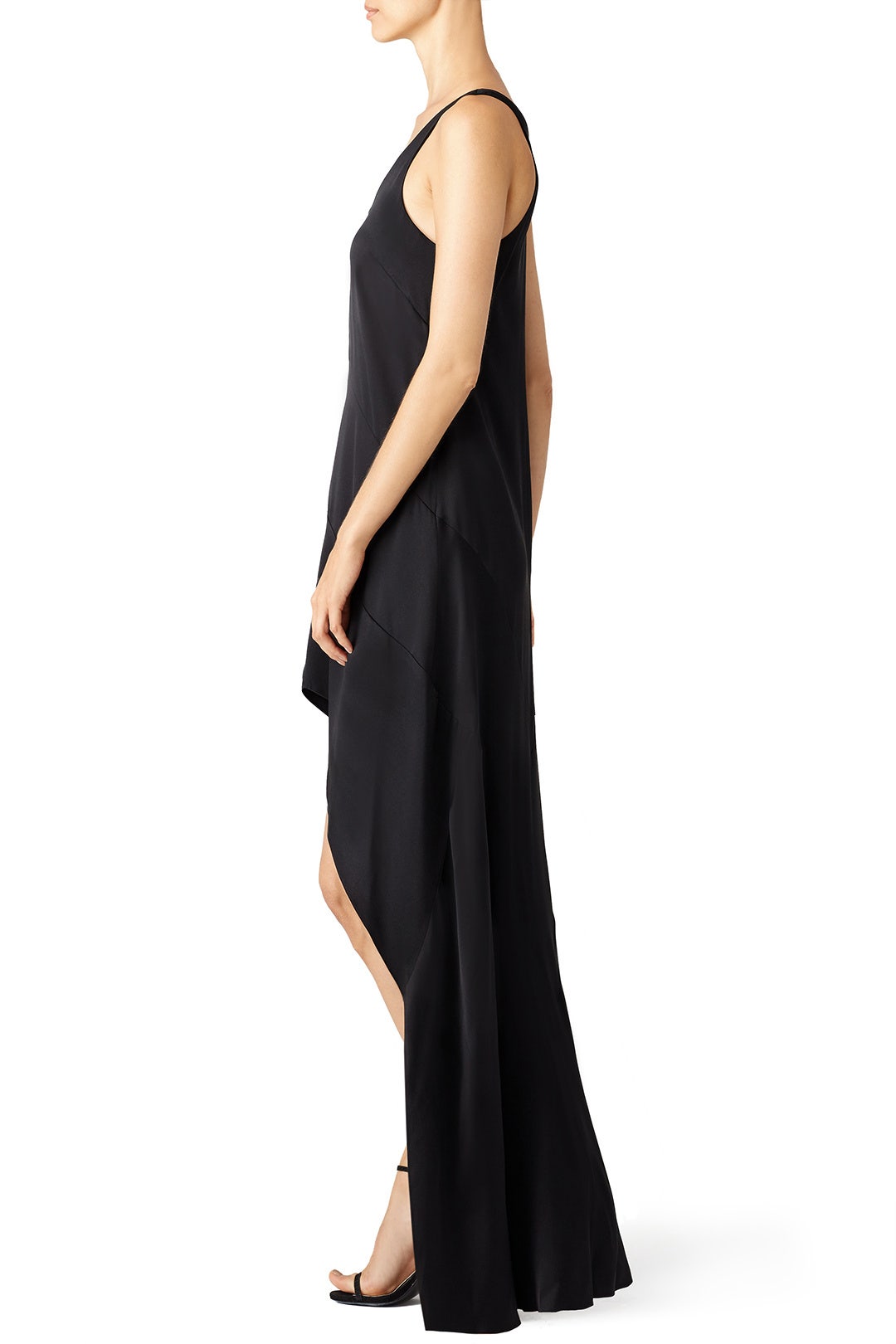 Black High-Low Slip Gown by Narciso Rodriguez 1