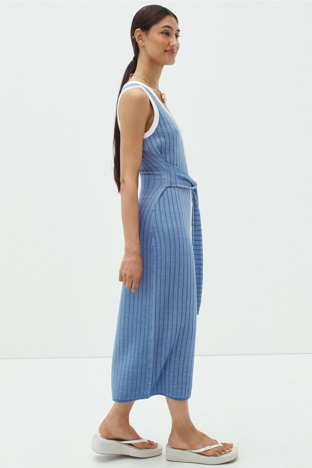 Bex Tie Front Midi Dress by Toccin 1
