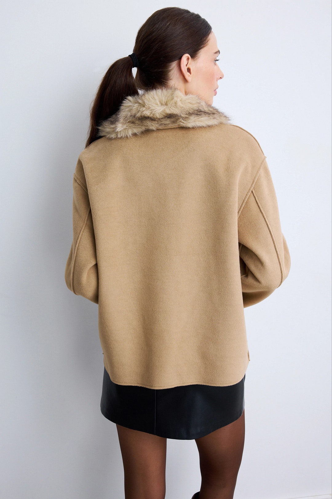 Faux Fur Collar Jacket by Ellen Tracy 2