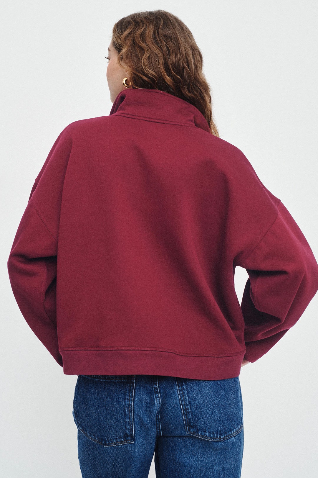 Three Quarter Zip Collegiate Pullover by Favorite Daughter 2